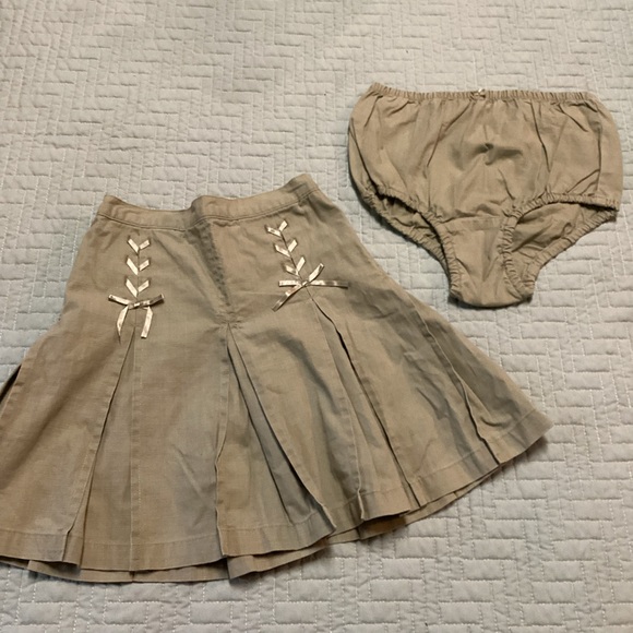 Baby Gap Toddler Girls 4 Green Shirt With Underwear/ Bloomers Set Lace Front